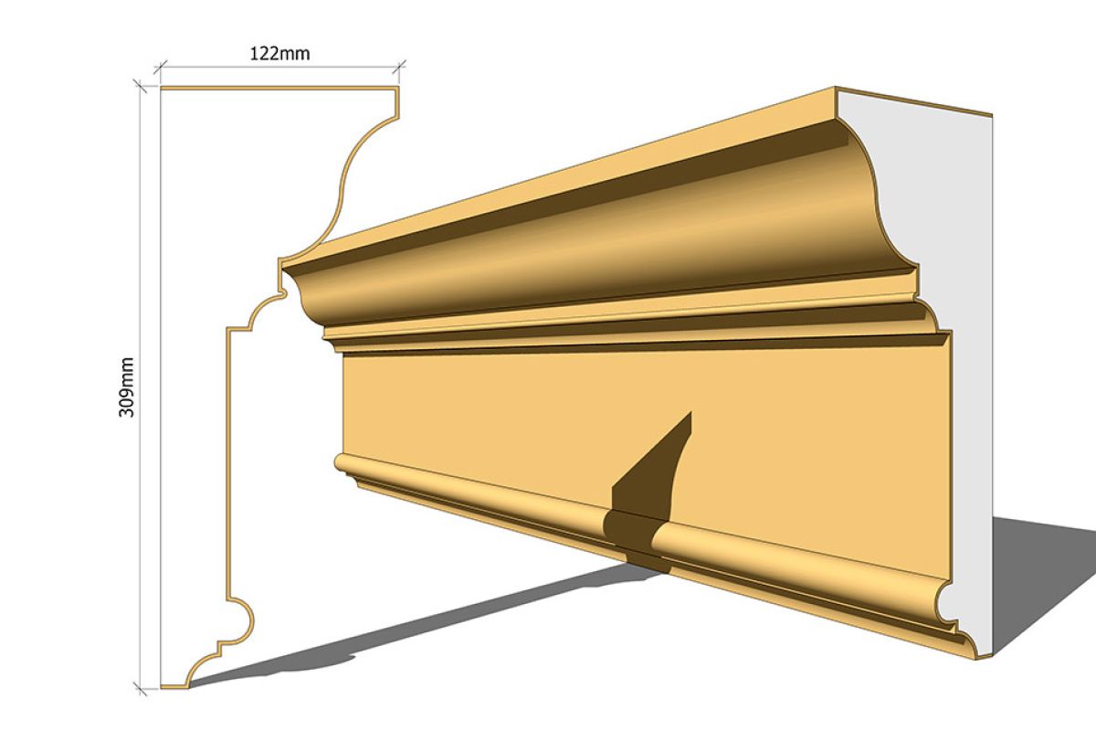 Дизайнерски околопрозоречен профил от стиропор