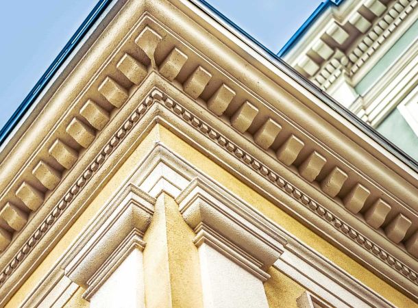 външен голям главен корниз от стиропор
